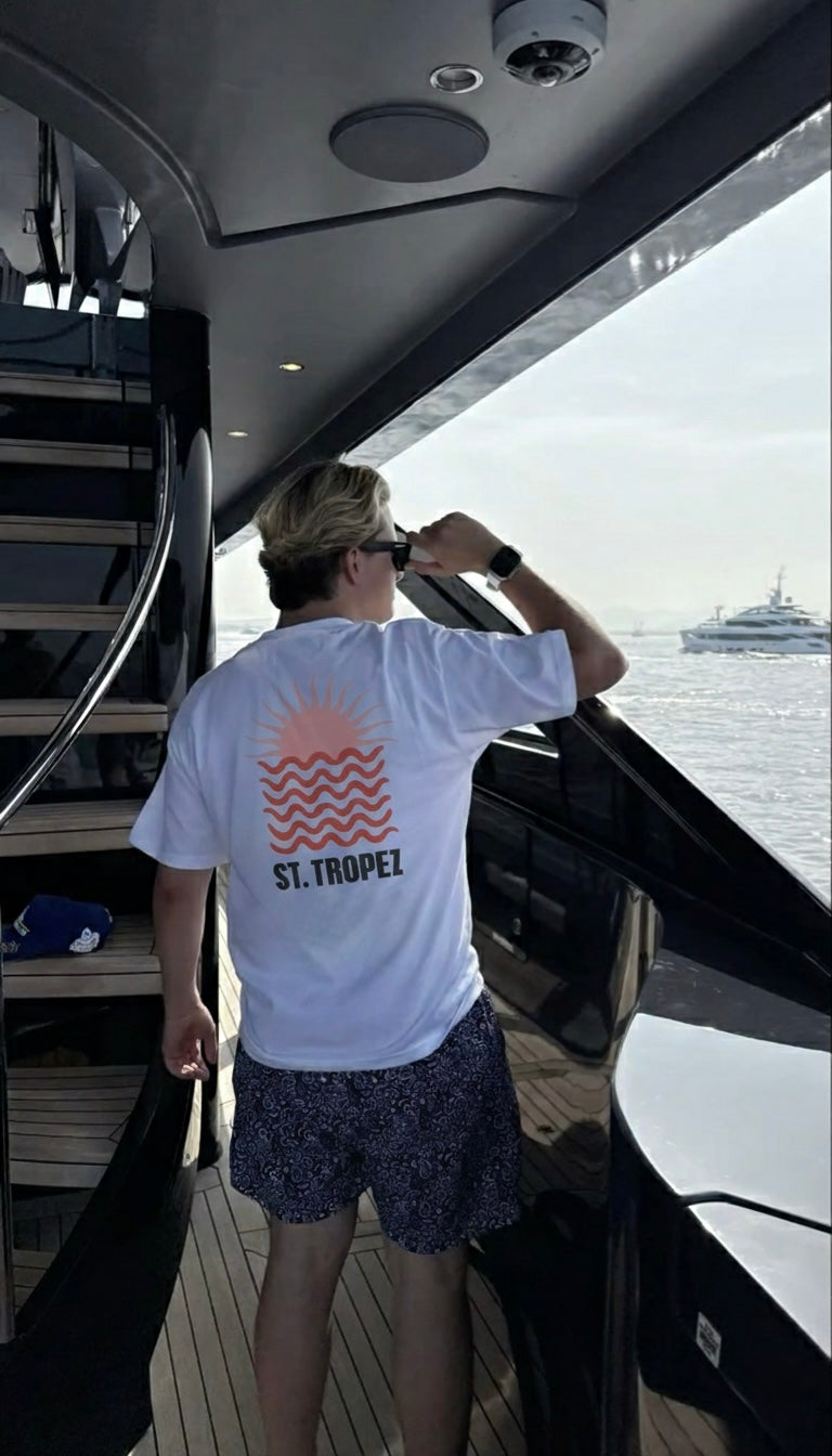 St. Tropez Sunset White Tee