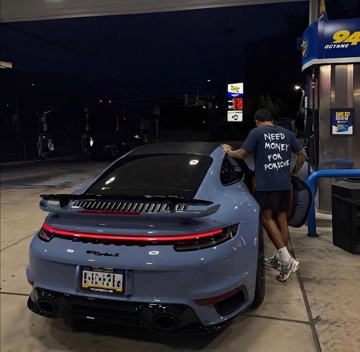 Need Money For Porsche Navy Tee