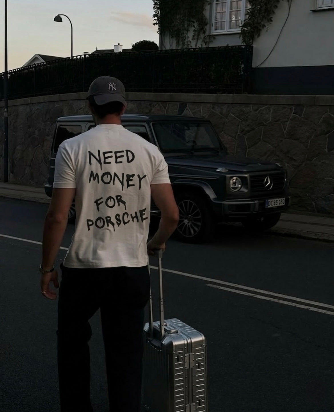 Need Money For Porsche White Tee