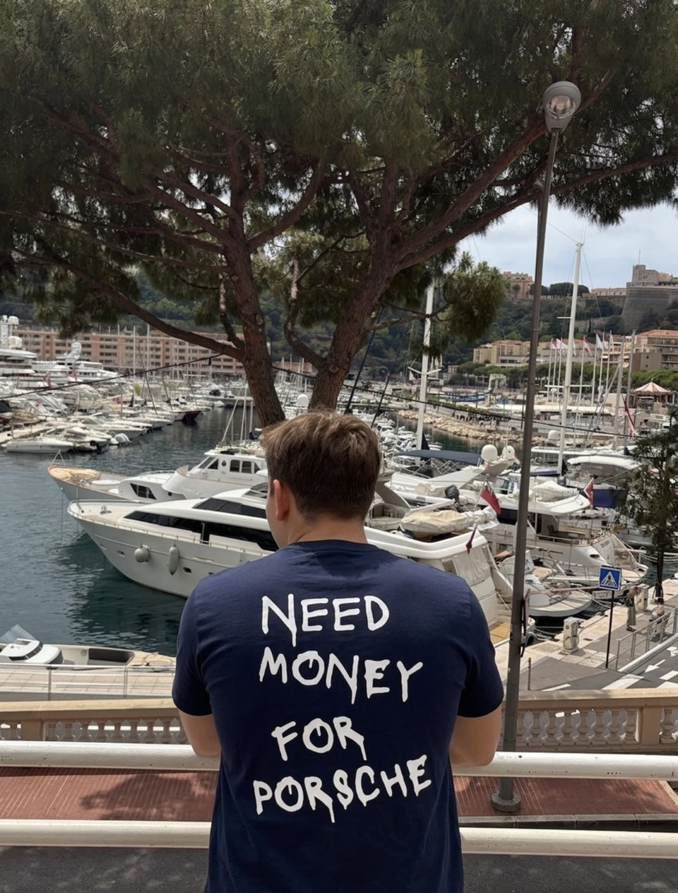 Need Money For Porsche Navy Tee