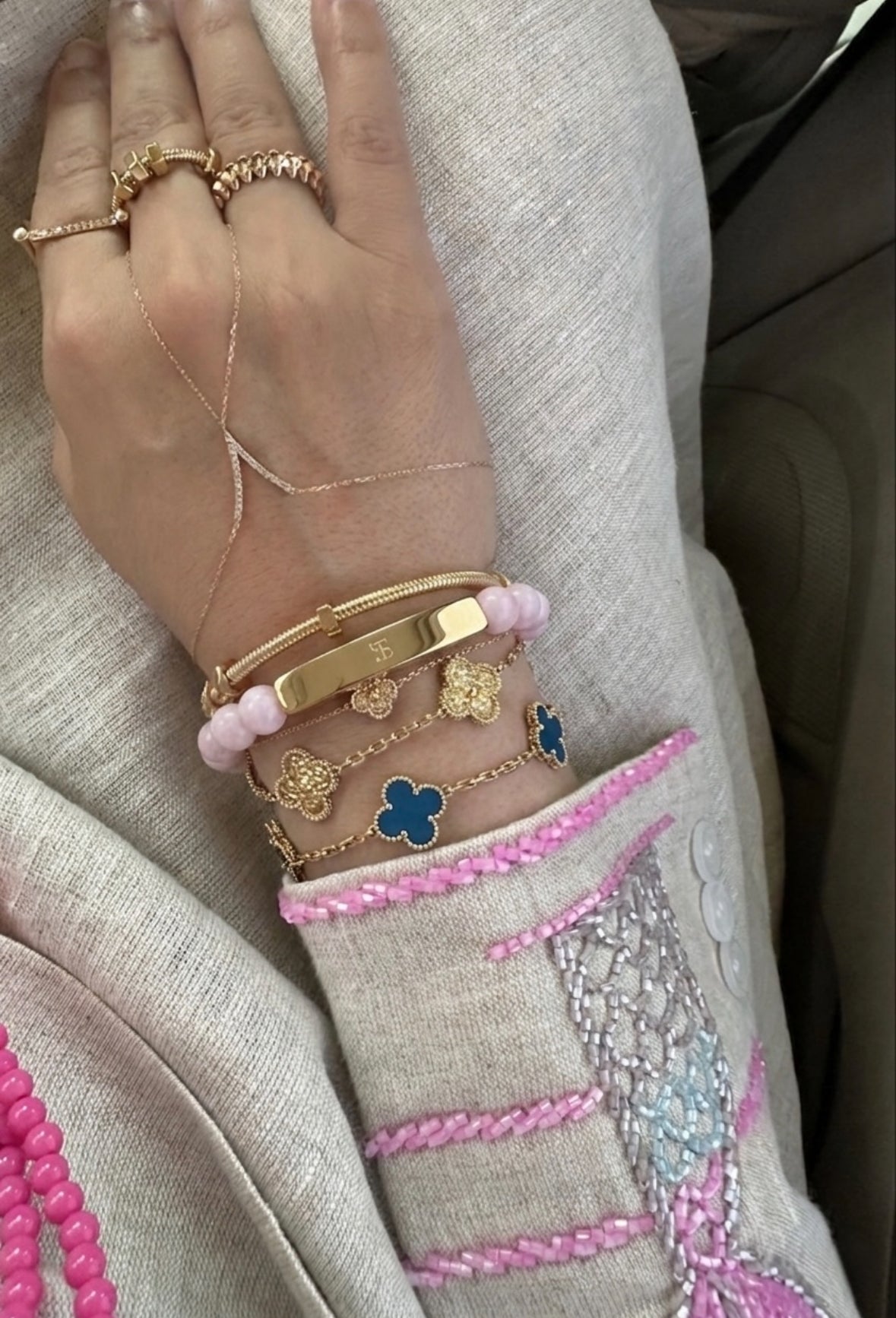 Pink Sorbet Gold Bracelet