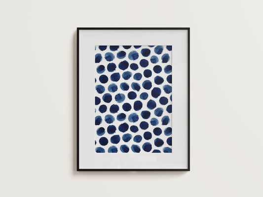 Blue Spots Digital Print