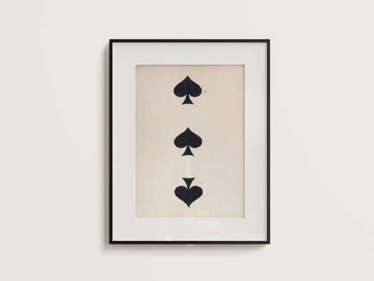 3 Of Spades Digital Print