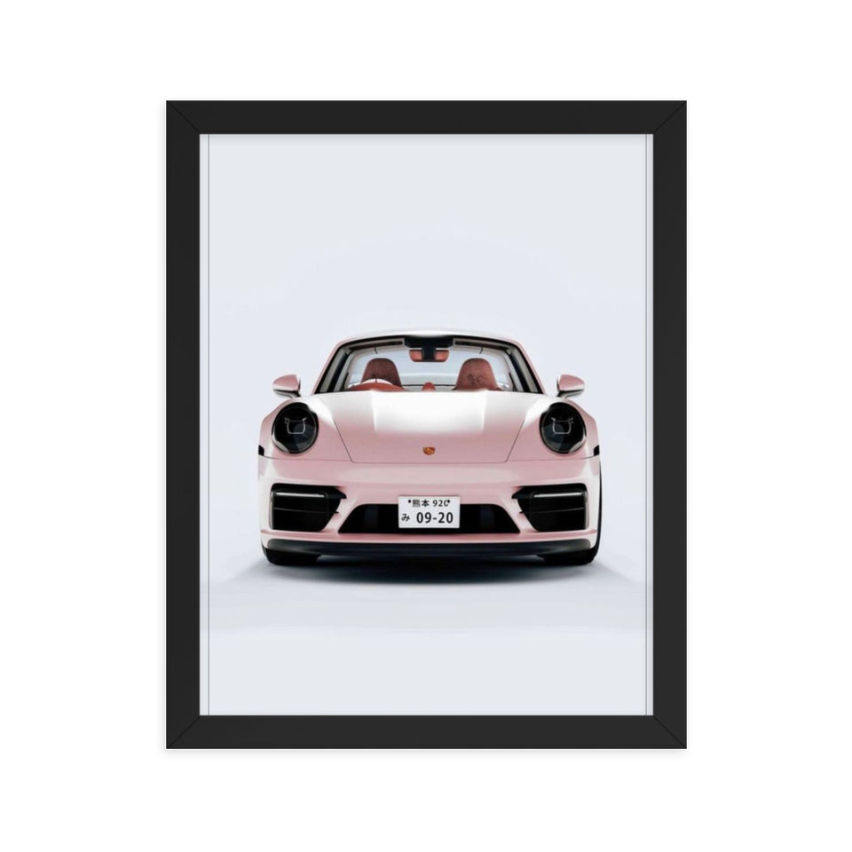 Pink Porsche Framed Print