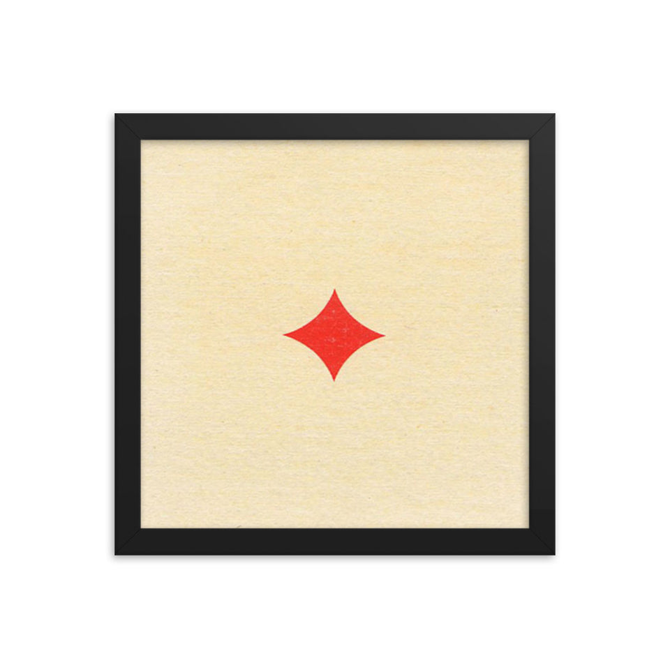 Lone Diamond Framed Poster