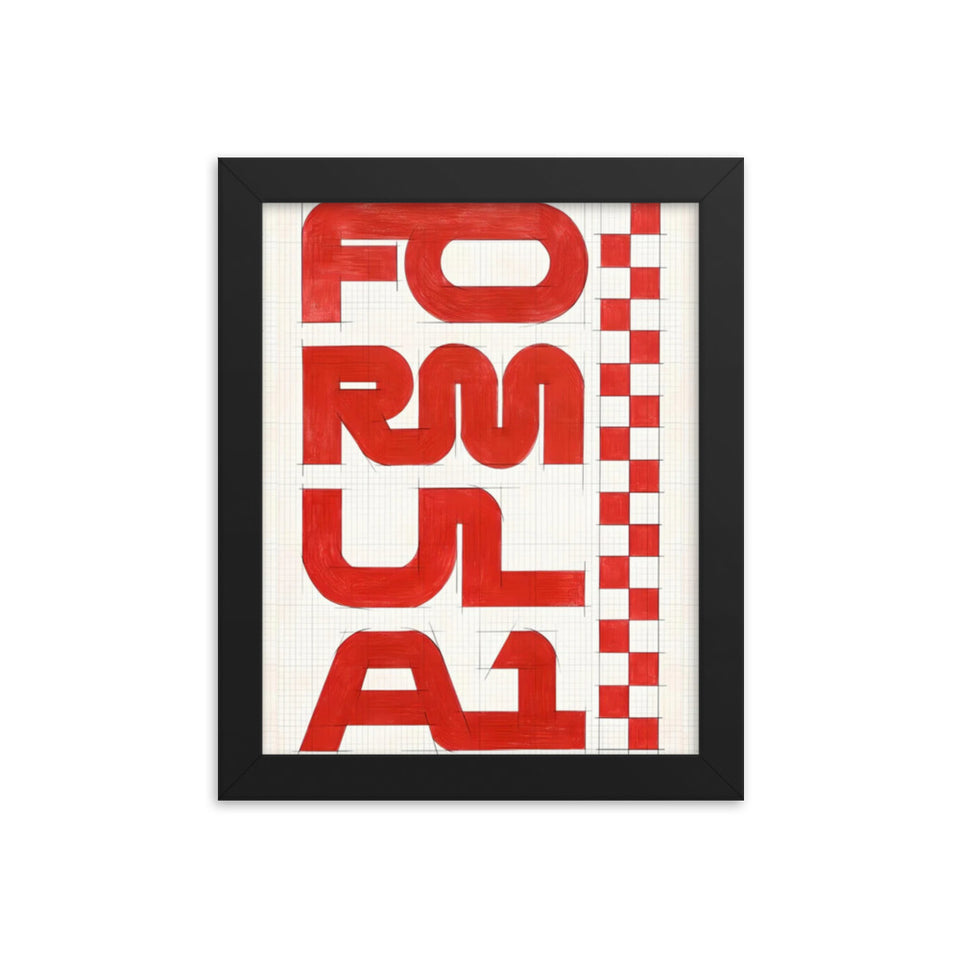 F1 Framed Poster